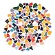 Artibetter Fliesenbruch Mosaikfliesen Keramik Unregelmäßig Mosaikstein Bunt Mosaikstücke für DIY Basteln Wand Blumentopf Vasen Bilderrahmen Spiegel Deko 200g Bunt Mosaik Glassteine