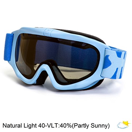 Scott Junior US Tracer Ski Goggles, Powder Blue, Natural Lens