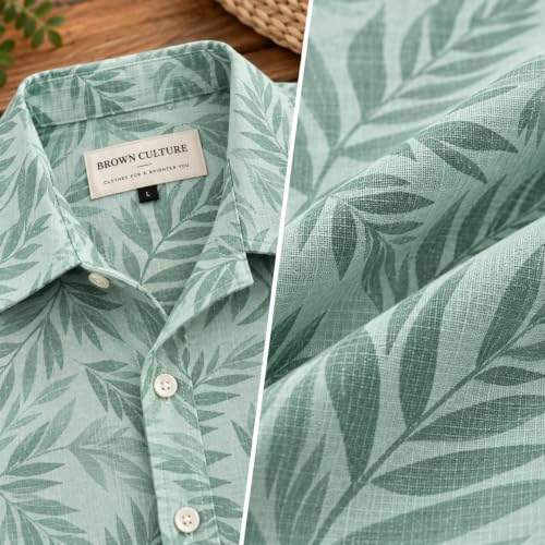 Image of BROWN CULTURE Printed Shirts for Men | Half Sleeve Shirt for Men's | Cotton Half Sleeve | Cotton Blend Shirts for Men | Casual Printed Shirt | Stylish Everyday Wear