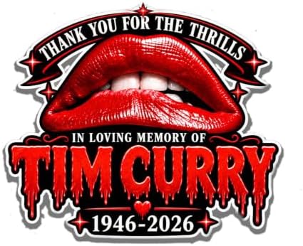 Tim Curry Memorial Tribute Magnet 5.5" Remembrance Fan Gift Acting Legend Magnet Keepsake 1946 Rocky Horror Lover Premium Vinyl Music Magnet Sticker Memorabilia CCM109 image 5