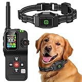 Chtoocy GPS Wireless Dog Fence, Electric Dog Fence Outdoor for Yard, Rechargeable, 25-999 Yards Customized Boundary, Real-Time Distance, Waterproof Collar, 3 Warning Modes Pet Containment System