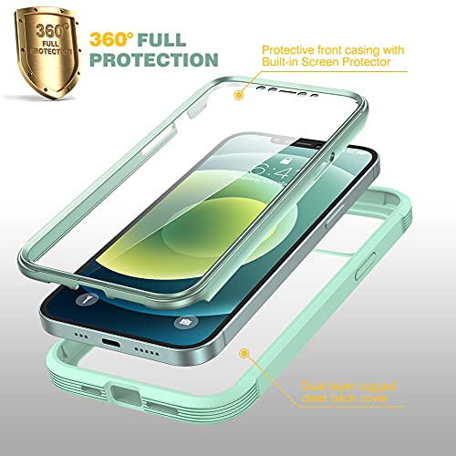 image for Diaclara Designed for iPhone 12/12 Pro Case, Full Body Rugged with Bui