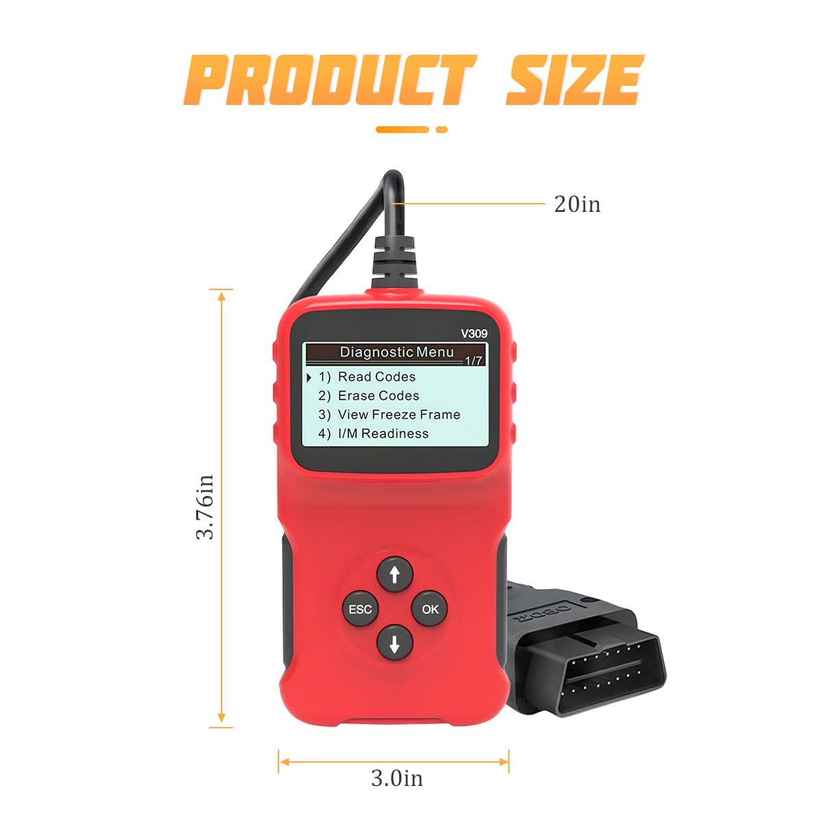 AICEL Car OBD2 Scanner, Automotive Universal Code Reader CAN Diagnostic Scan Tool for Check Engine Fault Light, All OBDII Protocol Vehicle Battery Load Tester Monitor, Universal Fit