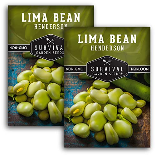 Lima Bean Seeds for Planting Survival Garden Seeds (2 Pack)