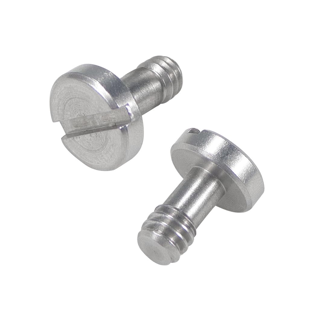 BGNing 2pcs Camera Quick Release Screws, Stainless Steel, Quick Release, Quick Release One Slot Screws for Heads, Tripods, Quick Release Plates and Other Photographic Accessories