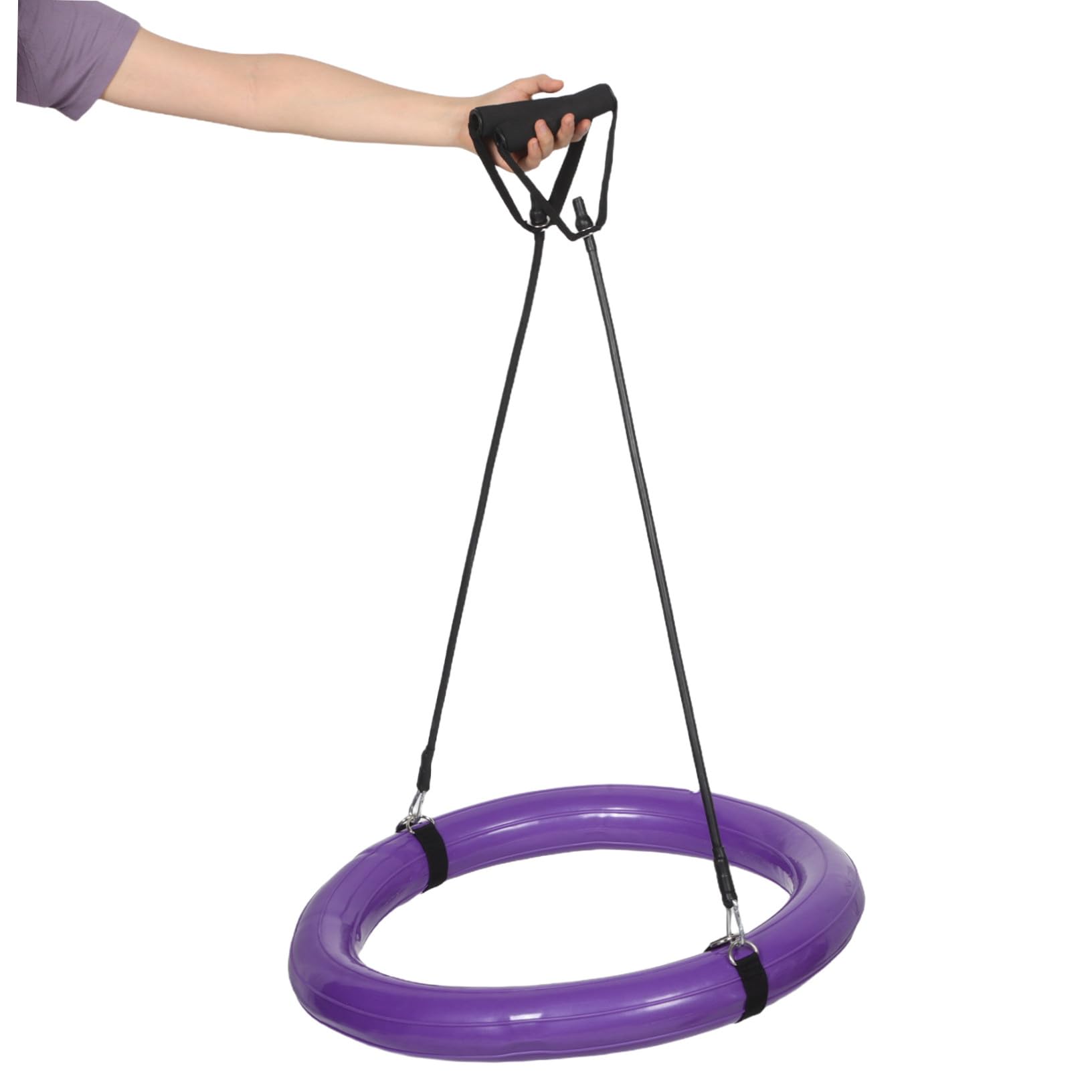 Base per Palla Yoga Antiscivolo 60cm in PVC Porpora | Anello Fisso con Maniglia, Struttura Ispessita, Supporto Stabile per Pratica Domestica e Attività Outdoor