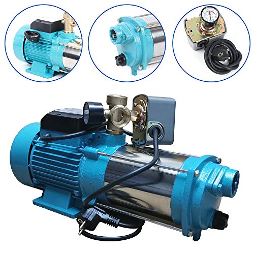 1300 W tuinpomp, centrifugaalpomp met drukschakelaar en motorbeveiligingsschakelaar, waterpomp, huiswatervoorziening, 6000 l/u, voor versterking van leidingen en watervoorziening - Image 8