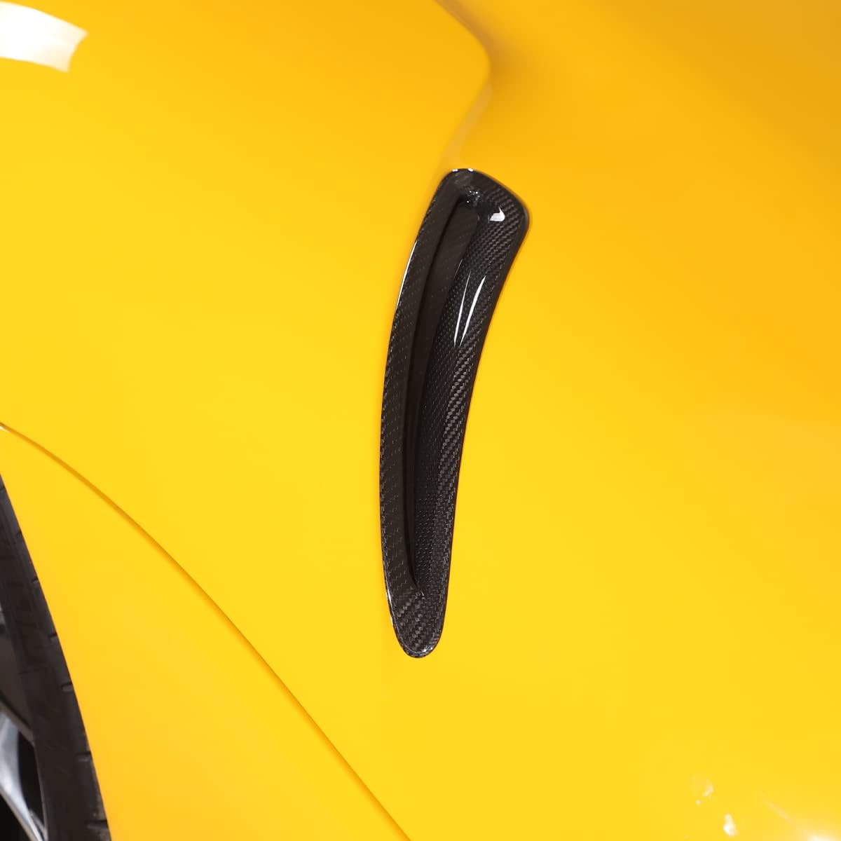 CHEAYAR Hood Vents Cover Trim Decor Fit for Toyota Supra GR A90 A91 MK5 2019-2022, Intake Scoop Turbo Bonnet Vent Hood Air Vent Trim Cover is Made of Carbon Fiber Material, 2 PCS