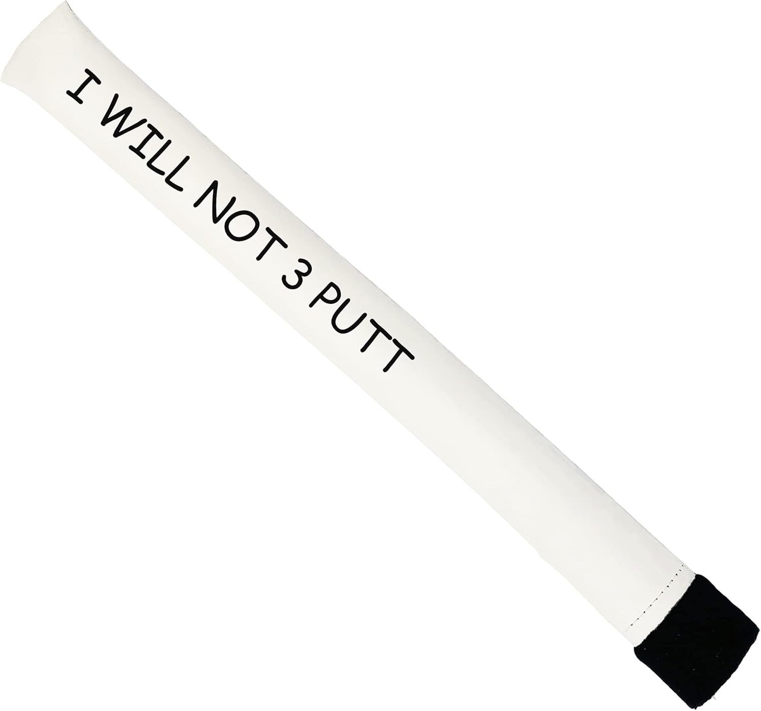 Sunfish I Will Not 3 Putt Leather Golf Alignment Stick Cover Holds 2 Sticks