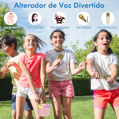 Image of JYX Karaoke with 2 Microphones, Kids Karaoke for Kids and Adults, Mini Portable Bluetooth Speaker Toys for Girls Boys 4-12 Years, Birthday Party Support at Home