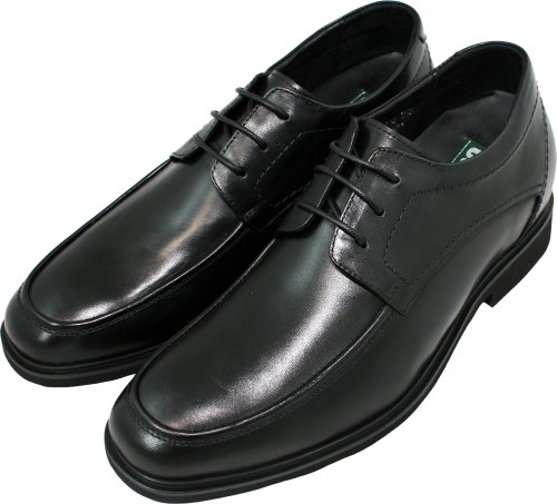 Calden Men's Invisible Height Increasing Elevator Dress Shoes - Black Premium Leather Slip-on Super Lightweight Formal Loafers - 2.8 Inches Taller - K312318 - Size 10 D(M) US3
