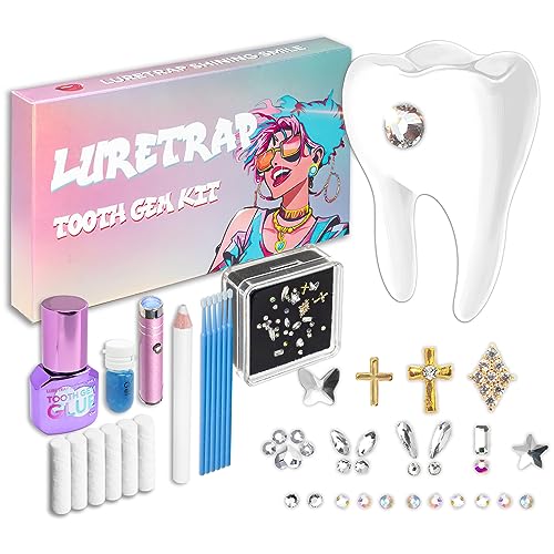 Luretrap Y2K Trendiges 40-teiliges Kristallzahn-Edelstein-Set –...