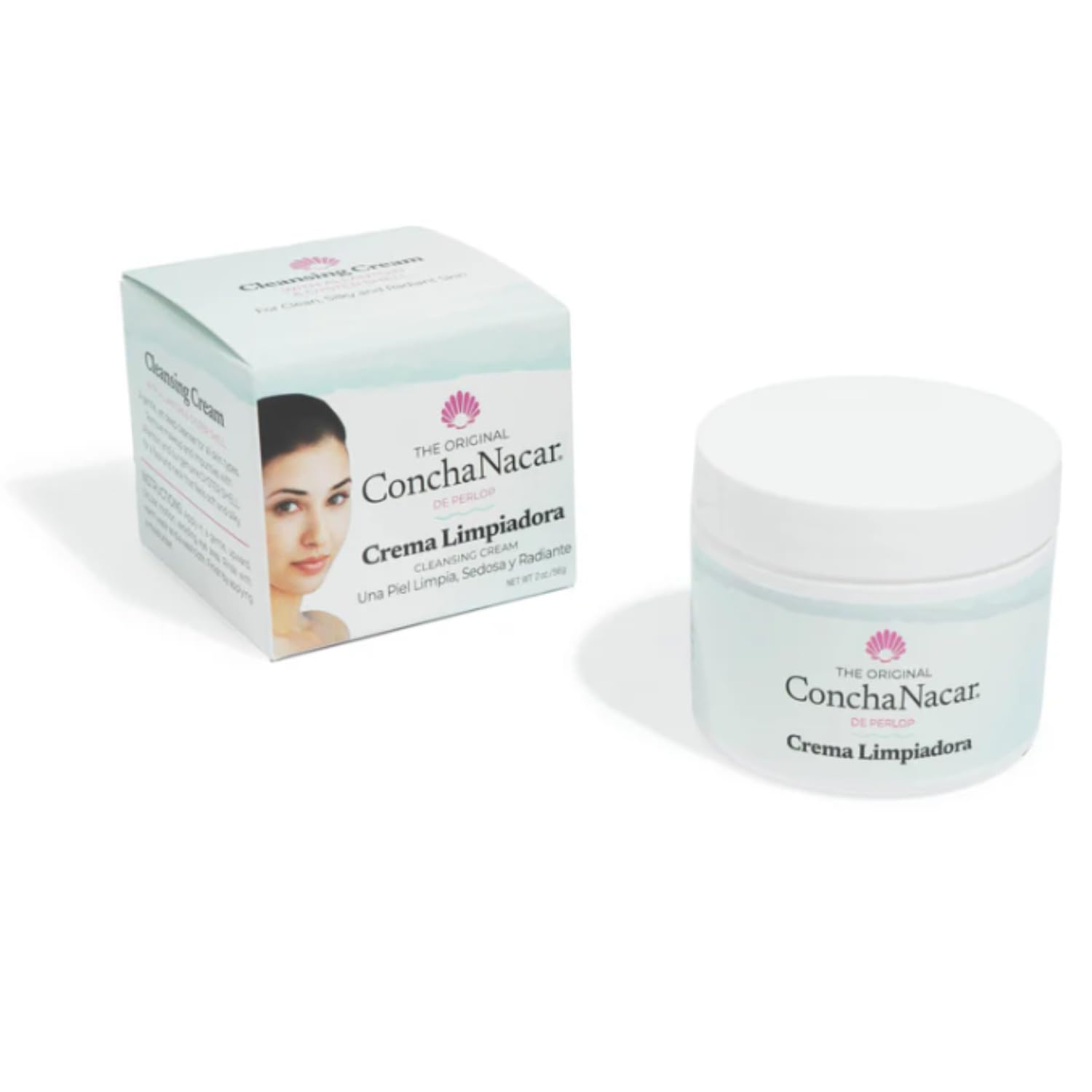 Concha Nacar Facial Cleanser by Perlop #L, All Skin Types, 2-Pack of 2 Oz Jars