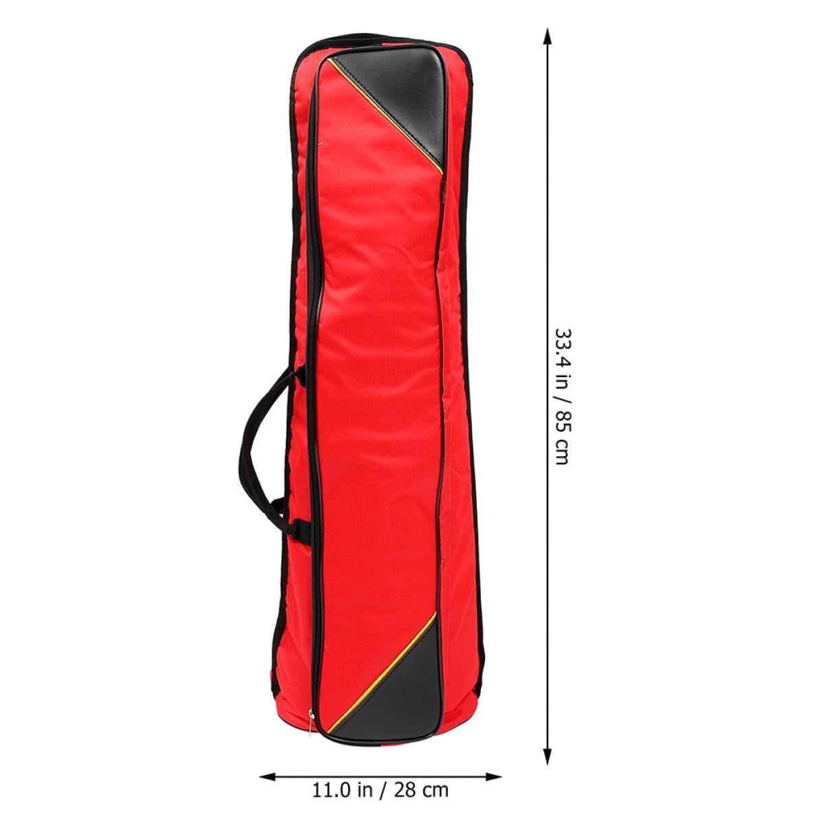 VICASKY Posaunentasche aus Oxford Stoff mit Fronttasche Portable Instrumententasche für Tenorposaune Rote Große Tragetasche zum Reisen