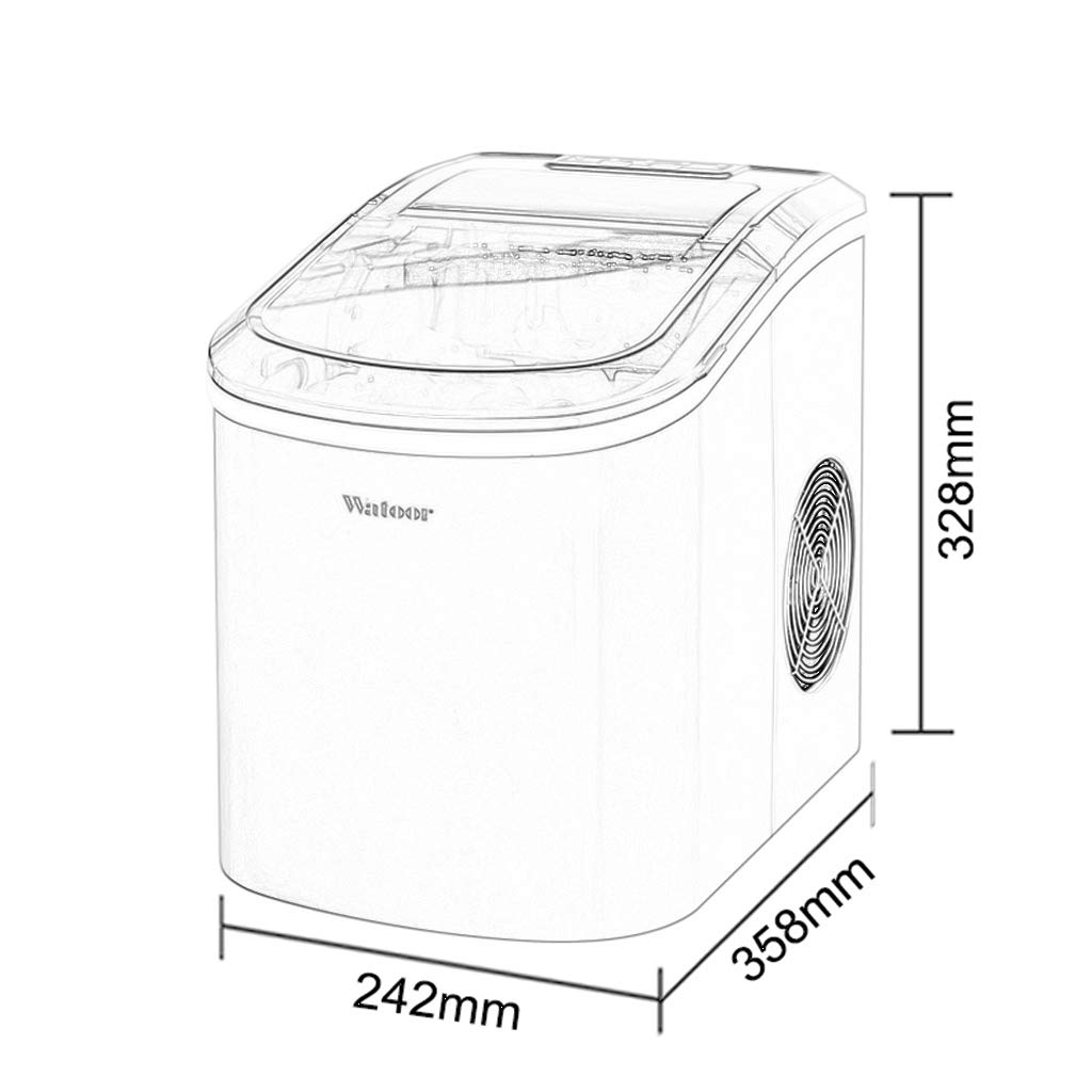 Máquina para Fabricar Hielo para Oficina En Casa, Máquina Para Hacer Hielo En Cubos De Hielo, Portátil, Para Encimera, Eléctrica, con Cesta y Cuchara Extraíbles, 15 Kg de Hielo En 24 Horas