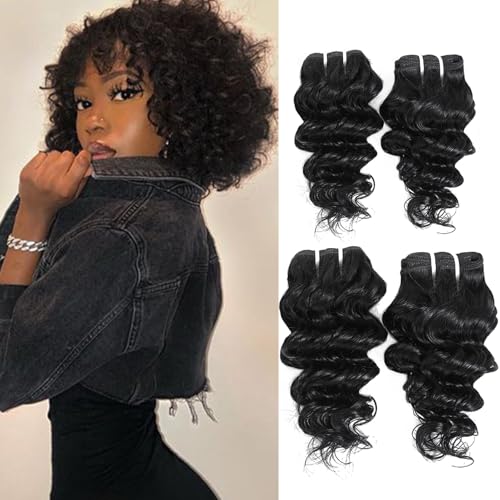 JTdebade Deep Wave Human Hair bundles 8+10 Inch...