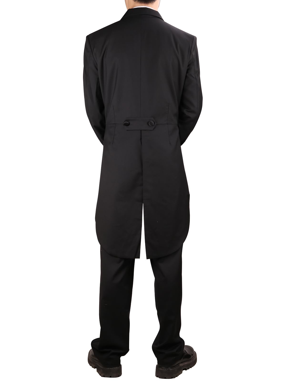Costume de smoking pour homme - Coupe ajustée - Manteau à queue d'hirondelle - Costume de magicien pour adulte - Costume de magicien - Queue d'hirondelle
