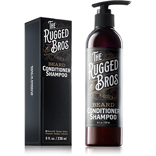 3-in-1 Beard Shampoo and Conditioner for Face, Beard, and Hair - Beard Wash and Conditioner - Made with Beard Oil, Organic Argan Oil - Stocking Stuffer Gift (8 oz)