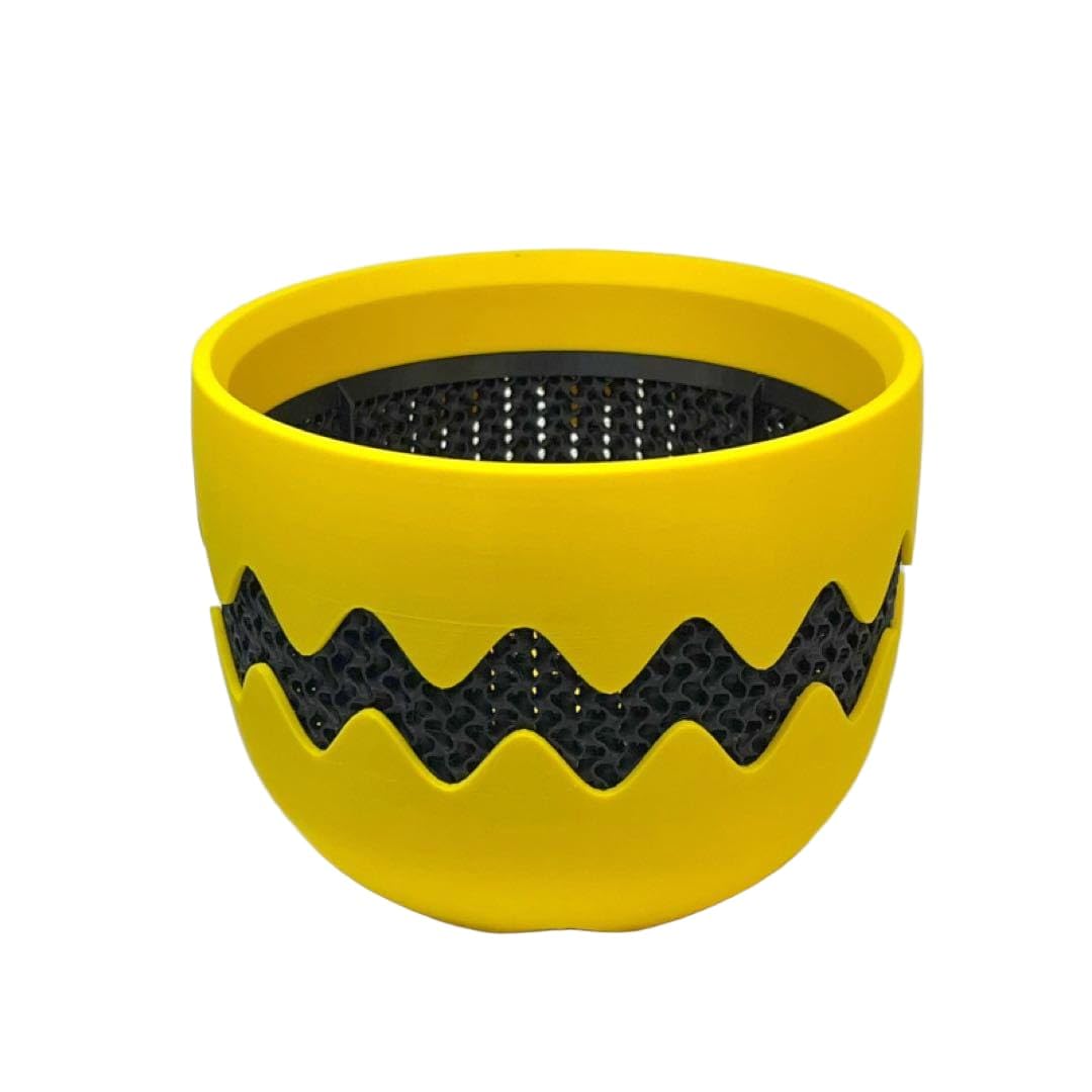 3Dプリンタ鉢　4号/5号　イエロー5種セット Amazon.co.jp: ジャイロイド構造 3Dプリント鉢 4号相当外径φ120mm、高