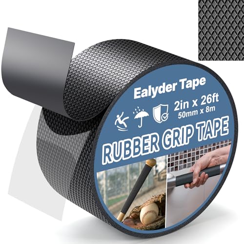 2 x 26FT Rubber Grip Tape Black Ultra-Thin Anti-Slip Tape for Handles