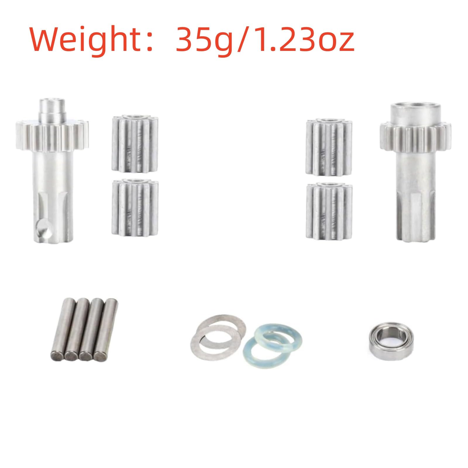 SDSLD Metal Differential Outdrives Set for 1/10 & 1/8 Scale Vehicles - Upgrade for Arrma Bigrock, Granite, Kraton, Outcast, Senton, Vorteks, Infraction, Typhon, Vendetta (AR310775, ARAC3999) Silver