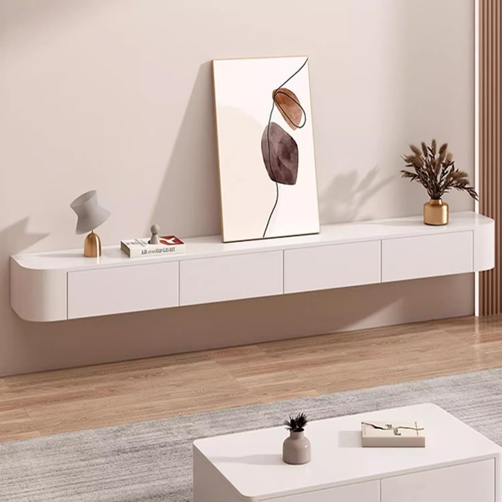 CHEMYO Schwebender TV-Ständer, an der Wand montierter TV-Schrank, an der Wand montierte schwebende T… CHEMYO Schwebender TV-Ständer, an der Wand montierter TV-Schrank, an der Wand montierte schwebende T…