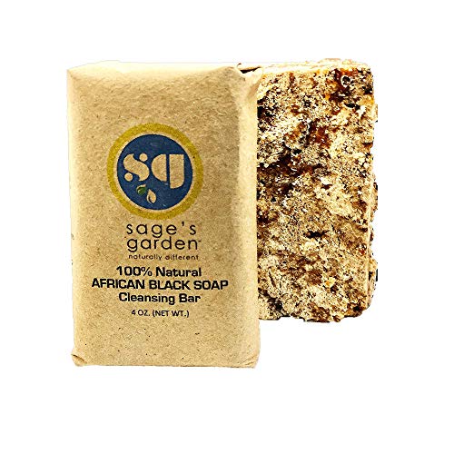 100% ALL NATURAL AFRICAN BLACK SOAP CLEANSING BAR