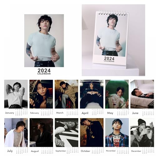 Generic JKD01 Korean K-Pop-Idol Group Mini Desk Calendar 2024-12 Monthly Desktop Calendar cover