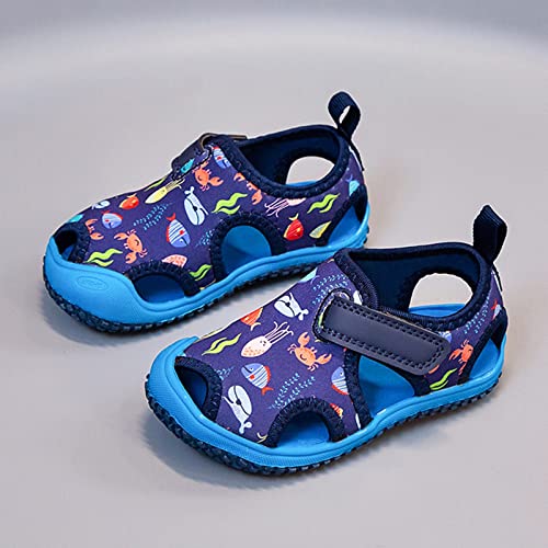 Toddler Water Shoes Kids Girls Cute Pattern Beach Sandals Barefoot Walking Water Shoes Non-Slip Breathable Swim Sandals2