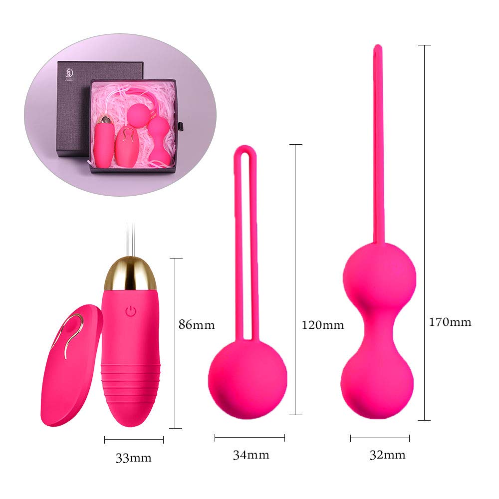 Liebeskugeln mit Vibration 3er Set, Medizinisches Silikon Liebeskugeln  Beckenboden Training fr Frauen, Kegel Ball Bullet Vibrator mit  Fernbedienung Sexspielzeug : Amazon.de: Drogerie & Krperpflege