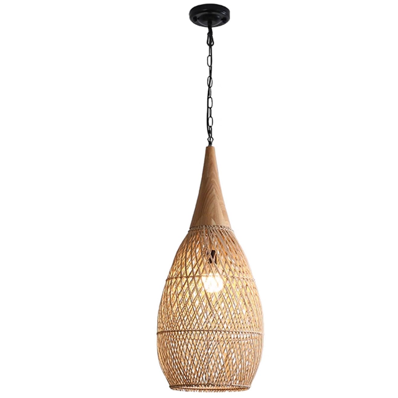 CSSYKV Wabi-sabi Style Wicker Pendant Light Rattan Basket Lamp Shade Farmhouse Coastal Lamp Fixtures Rattan Hanging Lamp Boho Lights for Kitchen Island Dining Room Bar Bedroom Foyer Hallway