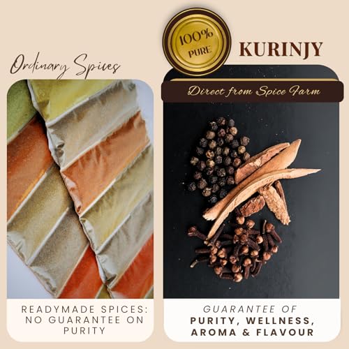 Image of Kurinjy Kadha Masala - Whole Spices Mix| Clove Black-Pepper Cinnamon| Pure Natural Essential Oil filled Premium Kerala Spices| Must for effective Kadha | 50g x 1 pk