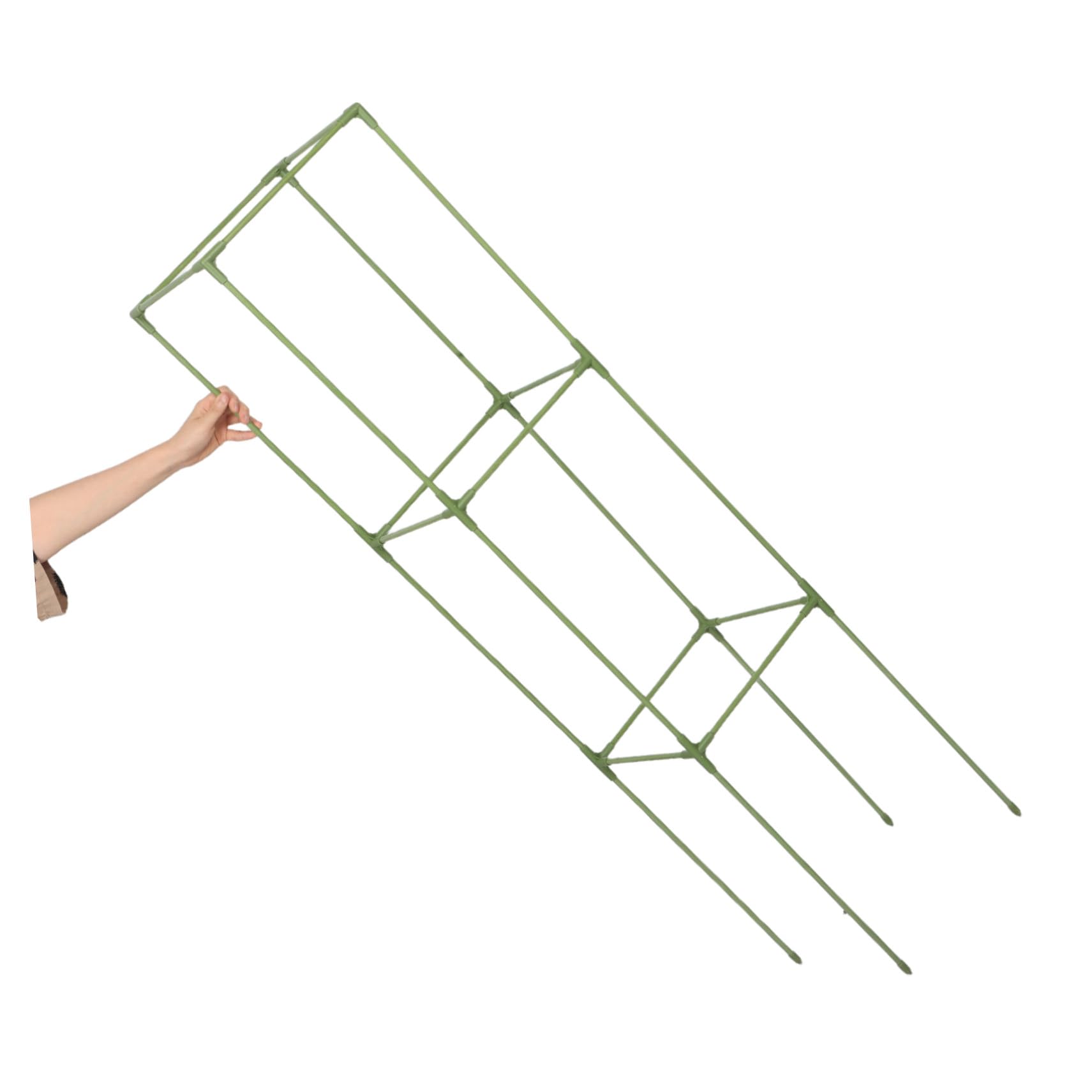 SEWACC Support pour Plantes Carré 1 Set en Fibre de Verre et PP Vert