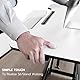 IMtKotW Sitz Steh Schreibtisch, 36 Zoll Höhenverstellbarer Schreibtischaufsatz mit Abnehmbarer Tastaturablage, 92X 40cm Sitz Steh Computertisch, 15 kg Tragkraft（schwarz+weiß）