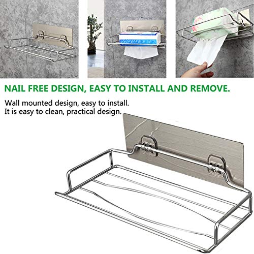 DBSUFV Praktisch Ontwerp Roestvrijstalen Wandmontage Toiletrolhouder Thuis Badkamer Keuken Papieren Tissue Doos Houder… - Image 5