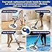 starEEl 4 Pack Replacement Brush Heads for Shark, Brush Heads for Shark Compatible with S8201, S8001, S7001, S7201 - Steam Mop Pads with Nylon, Deep Clean Hardwood & Tile Floors, Scratch-Free- (Blue)