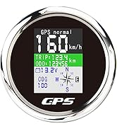 GPS Tacho 85mm Für Boot & Auto – Wasserdichter Geschwindigkeitsmesser 0-200 Km/h, 7-Farben Beleuchtung, 12V/24V, IP67