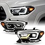 ACANII - For 2016-2022 Toyota Tacoma TRD|Limited [Full LED Function] Black LED DRL w/Built-In LED Projector Headlights