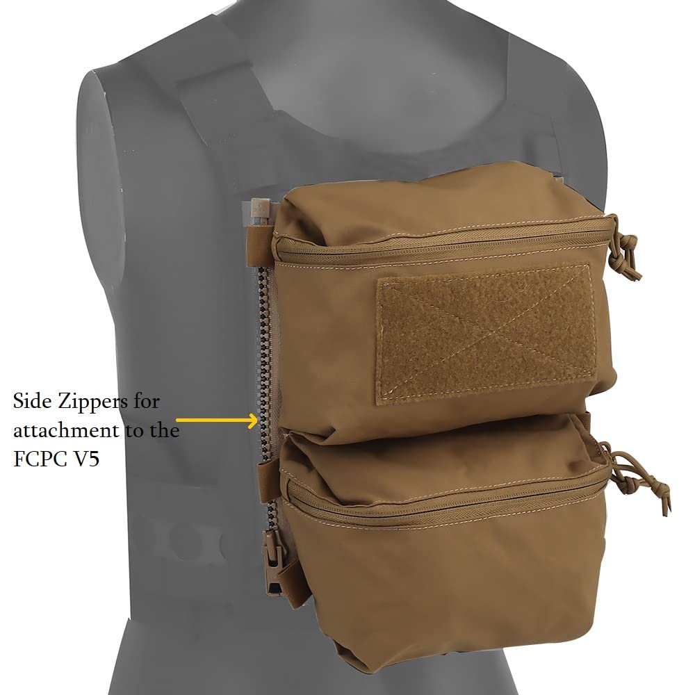 GYDEHUTJ Tactical Adapt Back Panel Assault Backpack Double Pouch for MOLLE Hunting Tactical Airsoft Vest