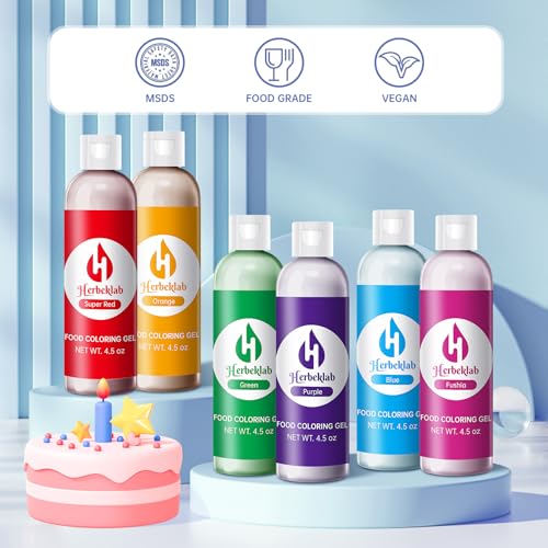 Image of Fushia Gel Food Coloring - 4.5 oz Professional Grade Concentrated Food Dye, Gel Based Coloring for Icing, Baking, Cake Decorating & Cookies