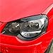 Headlight Eyebrow Trim for Volkswagen VW Polo MK4 9N 9N3 2005-2009 Front Headlamp Eyelid Head Light Lamp Lid Cover Brow Sticker(Carbon Fiber Look)