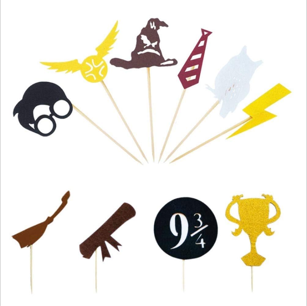 Harry Potter Inspired Cupcake Toppers (Set of 30) Harry Potter Wizard Birthday Party Decorations Supplies Hogwarts party decor