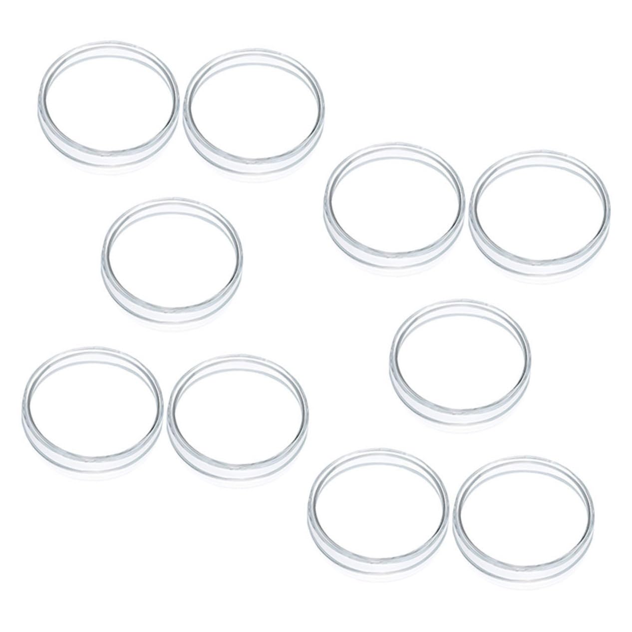 Cabilock 4 Sätze Petrischale Aus Kunststoff Zelle Zellkultur Gewebekulturplatte Teller Gericht Labor-petrihalter Petrischale Mit Deckel Petrischalen Chemie Petrischale Plastik 10 Stück * 4