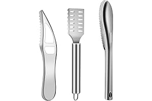 Fish Scaling Kit: 3-Piece Stainless Steel Set for Quick and Easy Scaling