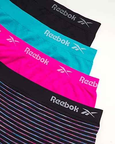 Reebok Girls' Boyshorts Underwear - 4 Pack Soft Seamless Long Leg Boy Shorts - Playground Shorts for Girls (6-16)3