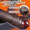 Schwarz Dicker Realistischer Dildo groß XXL Monster Anal BBC Dildo black Silikon mit spezieller Kurve 24.5cm riesiger Dildo Saugnapf Analdildos Sexspielzeug Diloschwanz für Frauen Männer Sex Toy #4