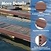 Nalwort Dock Bumpers 16 Feet and 24 Feet, Full Protection Dock Fender for Straight Edge and Side, Boat Dock Bumpers for Edging, Includes Mounting Screws, Black Gray Blue Brown Green Orange Yellow