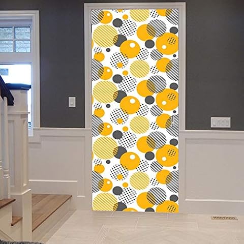 A.Monamour 3D Door Stickers Geometric Design Cover
