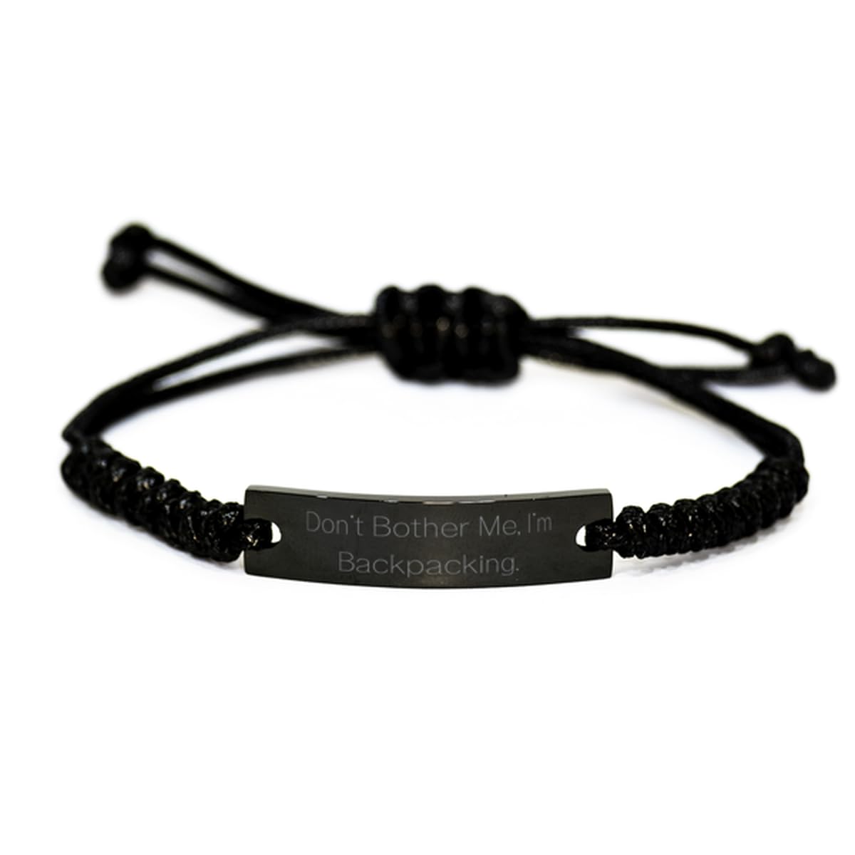 Don't Bother Me, I'm. Black Rope Bracelet, Backpacking Engraved Bracelet, Motivational Gifts For Backpacking from Friends, Hobby ideas, Hobby supplies, Gift ideas for hobbyists, Hobbyist gifts, Unique