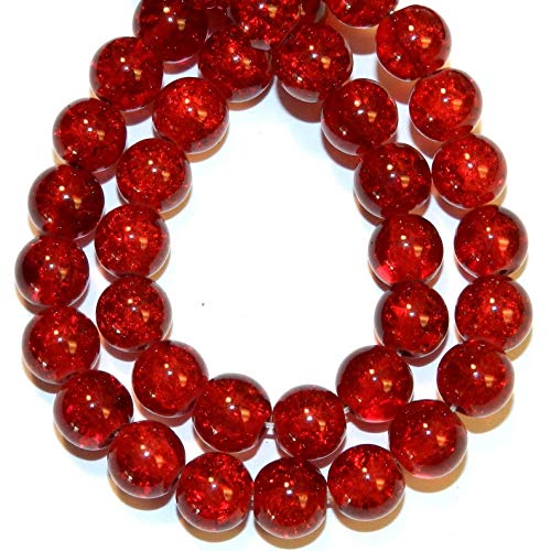 Zoya Gems & Jewellery 8mm Red Round Crackle Crystal Beads 20-inch Strand Necklace (B08YLMNWDL) Amazon Price History, Amazon Price Tracker